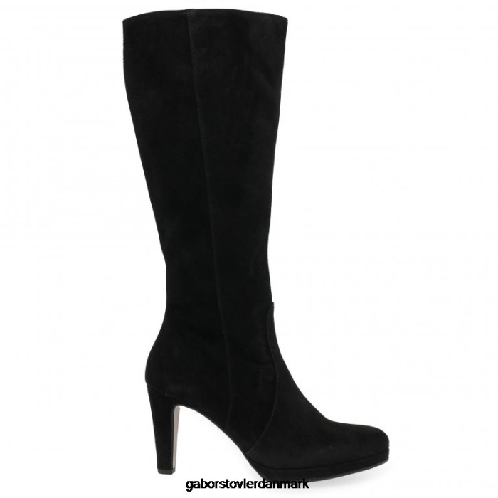 Gabor Kvinder abeni knæhøje støvler 4T2H6280 fodtøj sort ruskind