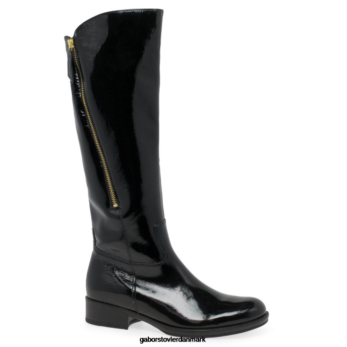 Gabor Kvinder adelina knæhøje støvler 4T2H6281 fodtøj sort patent