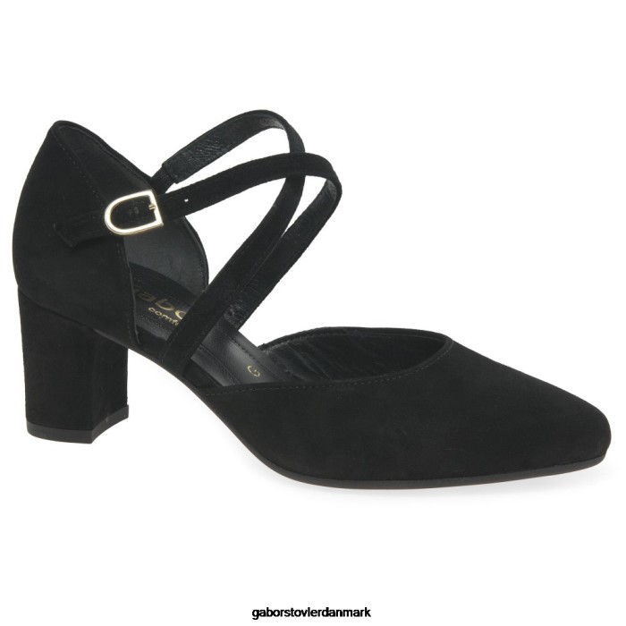 Gabor Kvinder alexis sko 4T2H669 fodtøj sort ruskind