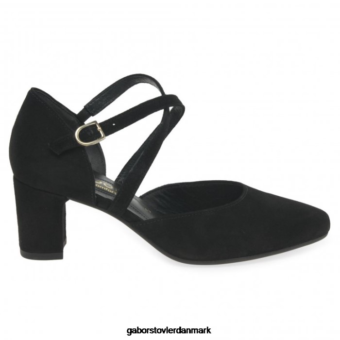 Gabor Kvinder alexis sko 4T2H669 fodtøj sort ruskind