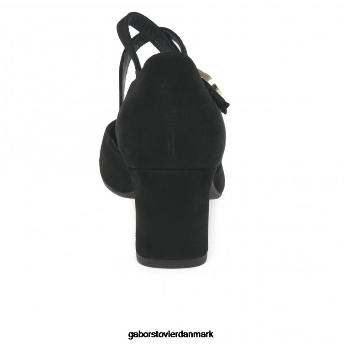 Gabor Kvinder alexis sko 4T2H669 fodtøj sort ruskind