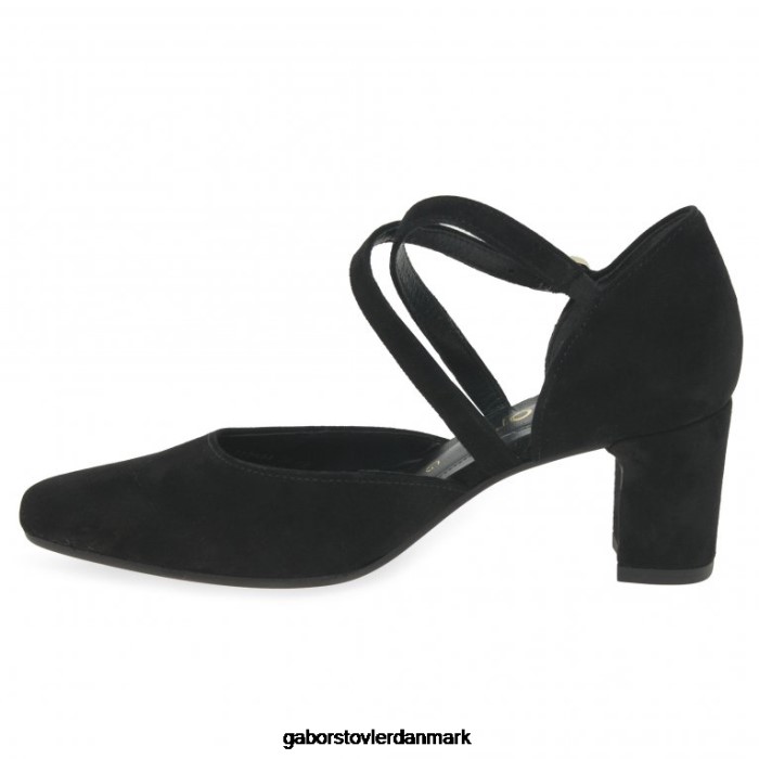 Gabor Kvinder alexis sko 4T2H669 fodtøj sort ruskind