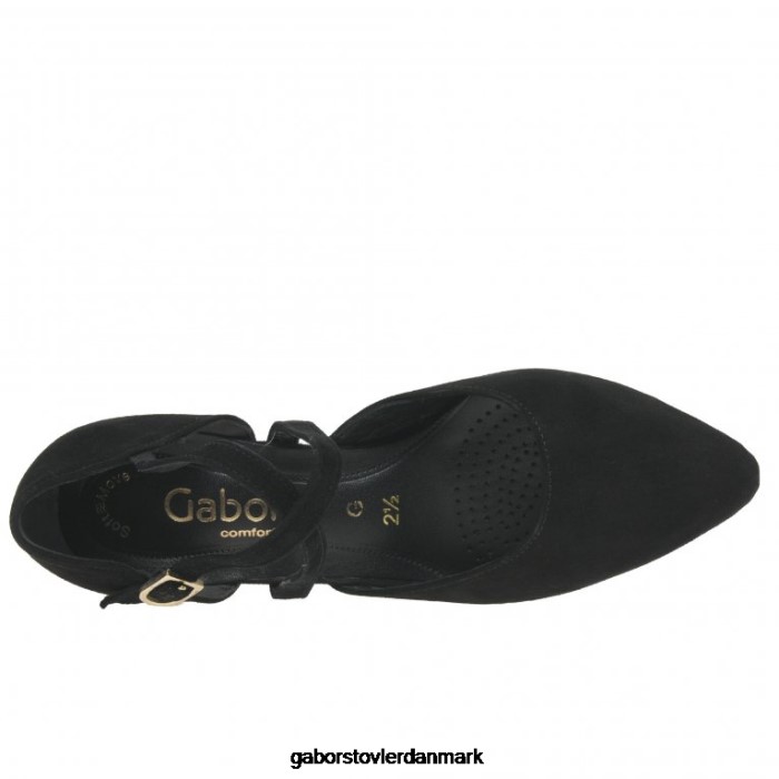 Gabor Kvinder alexis sko 4T2H669 fodtøj sort ruskind