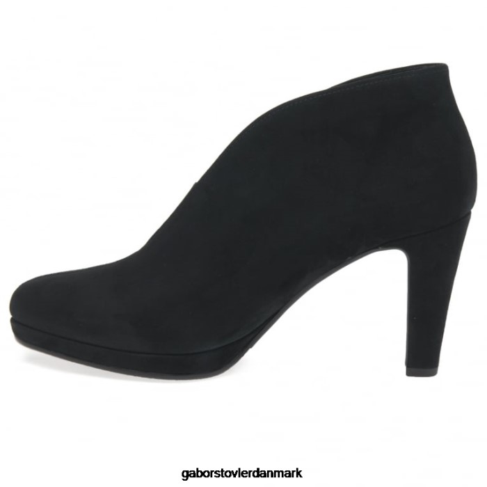 Gabor Kvinder amien moderne slip-on ankelstøvler 4T2H6218 fodtøj sort ruskind