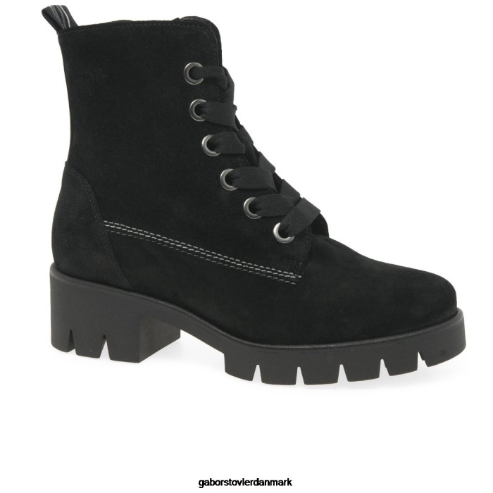 Gabor Kvinder baccara ankelstøvler 4T2H6191 fodtøj sort ruskind