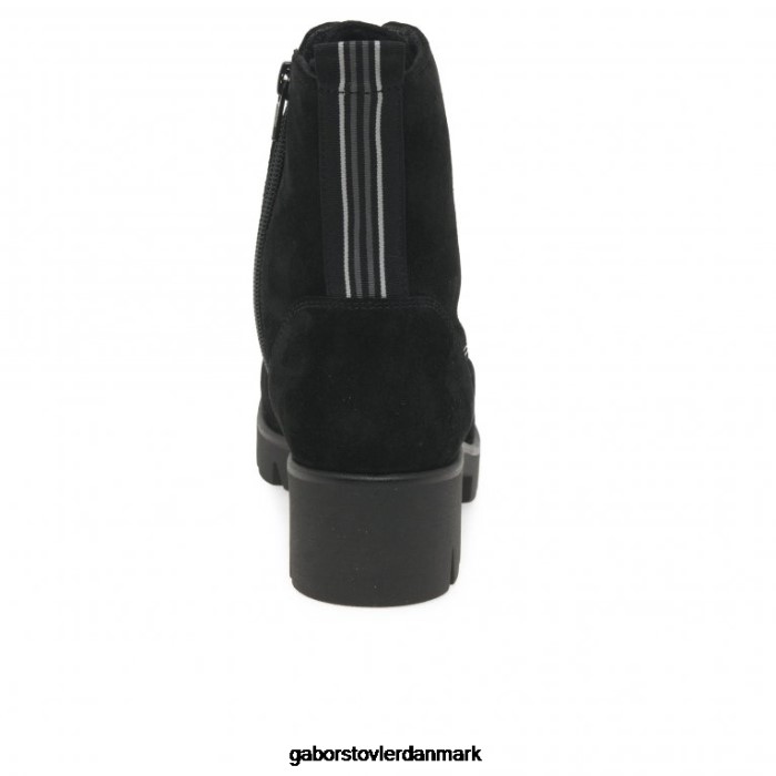 Gabor Kvinder baccara ankelstøvler 4T2H6191 fodtøj sort ruskind