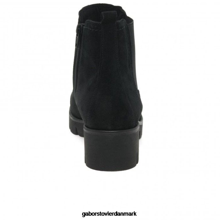 Gabor Kvinder bodo ruskind chelsea støvler 4T2H6219 fodtøj sort ruskind