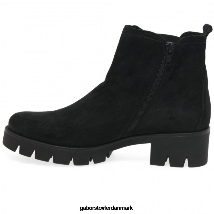 Gabor Kvinder bodo ruskind chelsea støvler 4T2H6219 fodtøj sort ruskind