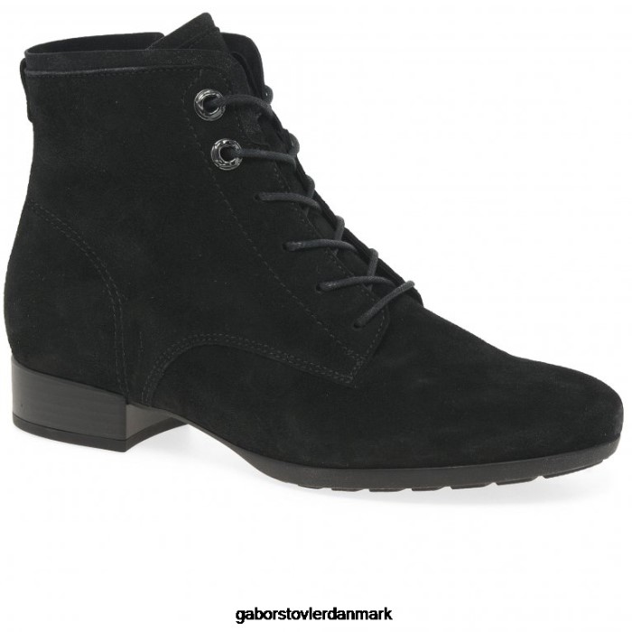 Gabor Kvinder båd ankelstøvler 4T2H6214 fodtøj sort ruskind