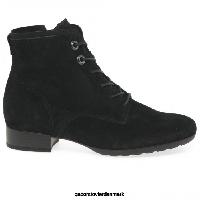 Gabor Kvinder båd ankelstøvler 4T2H6214 fodtøj sort ruskind