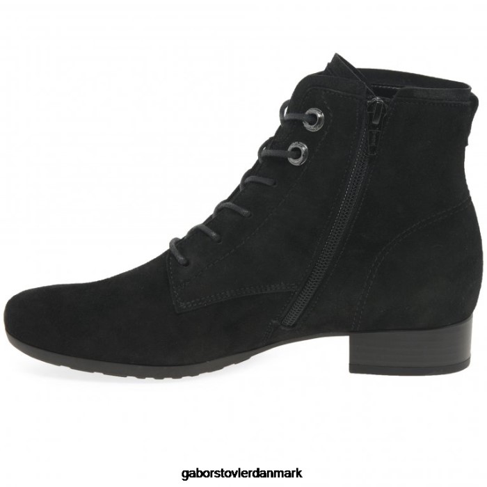Gabor Kvinder båd ankelstøvler 4T2H6214 fodtøj sort ruskind