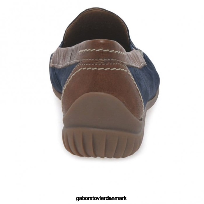 Gabor Kvinder californiske sporty mokkasiner 4T2H6319 fodtøj marineblå nubuck/tan