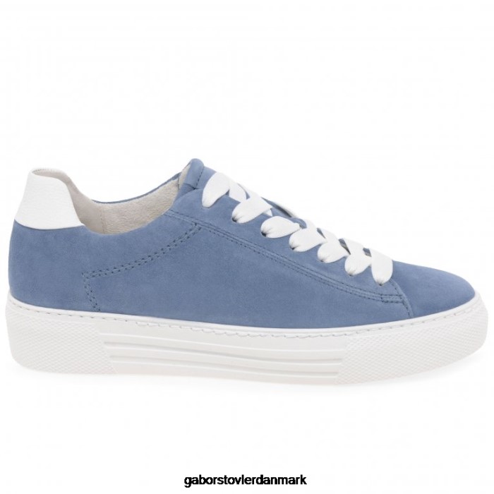 Gabor Kvinder camrose trænere 4T2H6137 fodtøj himmelsk ruskind/hvid