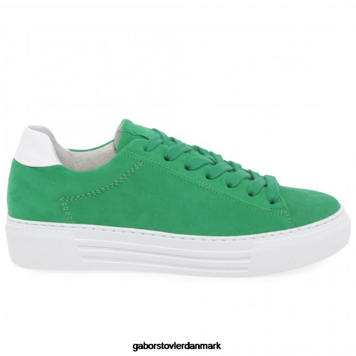 Gabor Kvinder camrose trænere 4T2H6138 fodtøj verde ruskind/hvid