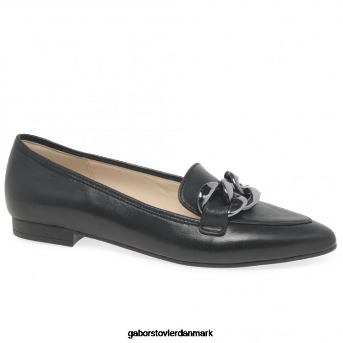 Gabor Kvinder carol loafers 4T2H697 fodtøj sort læder