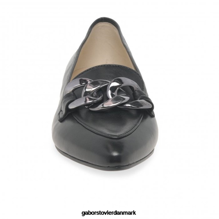 Gabor Kvinder carol loafers 4T2H697 fodtøj sort læder