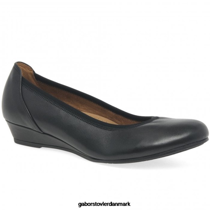 Gabor Kvinder chester wide fit lav kile pumper 4T2H6121 fodtøj sort