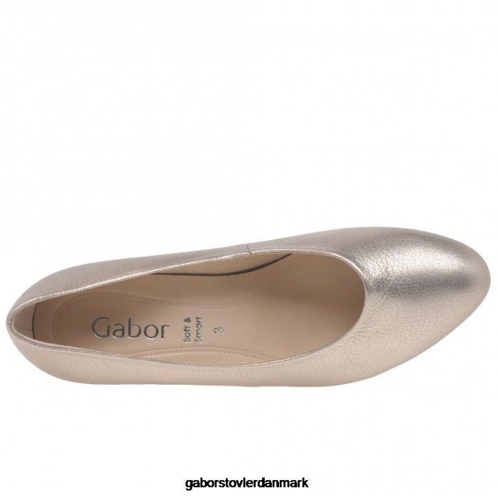 Gabor Kvinder edina court sko 4T2H633 fodtøj puder metallisk