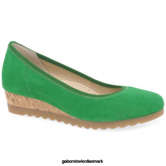 Gabor Kvinder epworth sko med lav kilehæl 4T2H6119 fodtøj verde ruskind