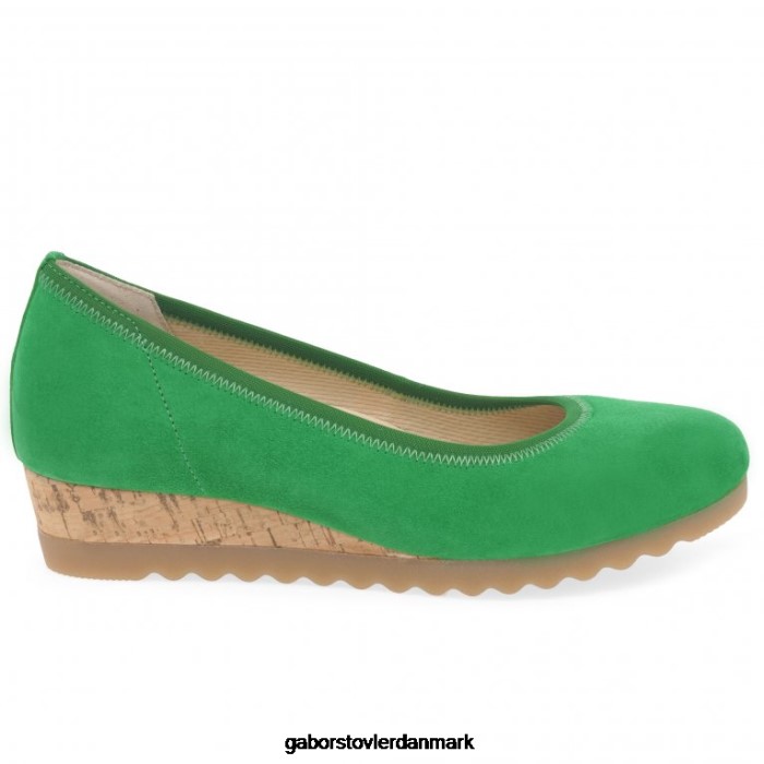 Gabor Kvinder epworth sko med lav kilehæl 4T2H6119 fodtøj verde ruskind
