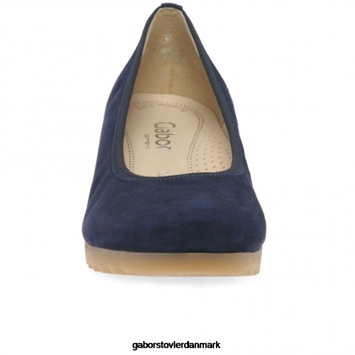 Gabor Kvinder epworth sko med lav kilehæl 4T2H632 fodtøj mørkeblå ruskind