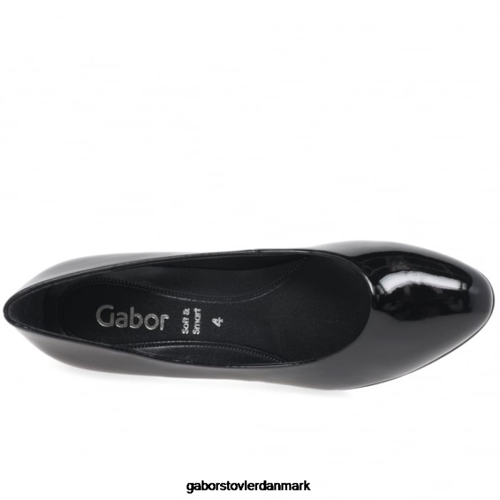 Gabor Kvinder flotte højhælede banesko 4T2H659 fodtøj sort ht