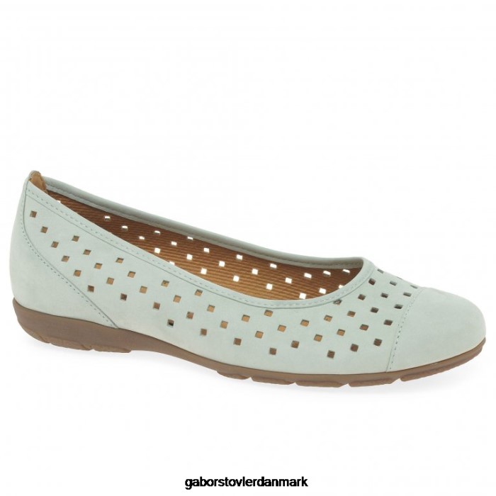 Gabor Kvinder fritidssko med flæseudstansede detaljer 4T2H6320 fodtøj mynte nubuck