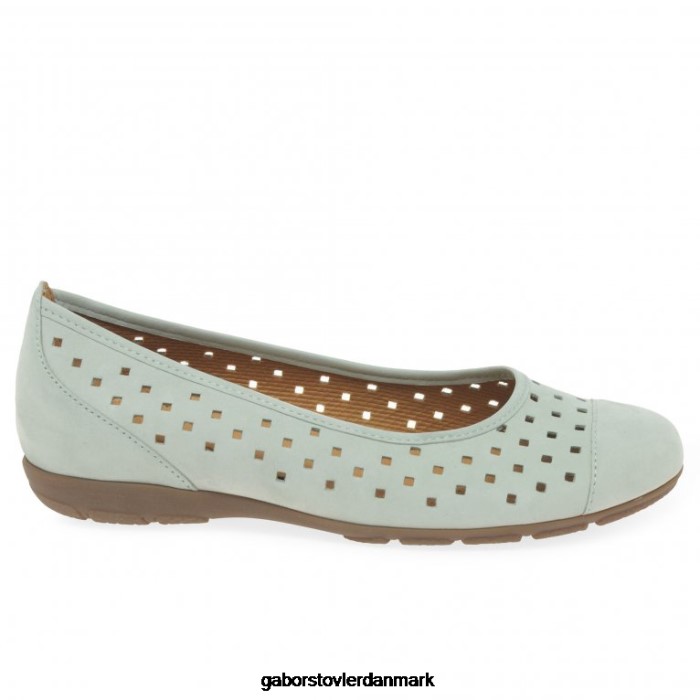 Gabor Kvinder fritidssko med flæseudstansede detaljer 4T2H6320 fodtøj mynte nubuck