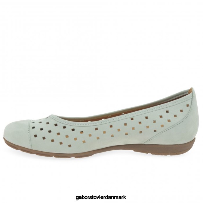 Gabor Kvinder fritidssko med flæseudstansede detaljer 4T2H6320 fodtøj mynte nubuck