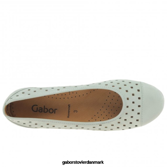 Gabor Kvinder fritidssko med flæseudstansede detaljer 4T2H6320 fodtøj mynte nubuck