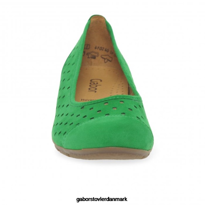 Gabor Kvinder fritidssko med flæseudstansede detaljer 4T2H64 fodtøj verde ruskind