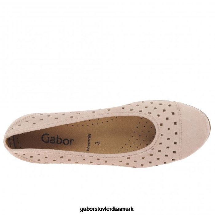 Gabor Kvinder fritidssko med flæseudstansede detaljer 4T2H677 fodtøj rouge ruskind