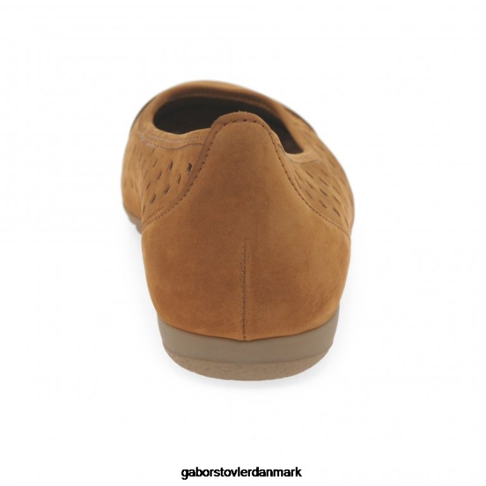Gabor Kvinder fritidssko med flæseudstansede detaljer 4T2H678 fodtøj brandy nubuck