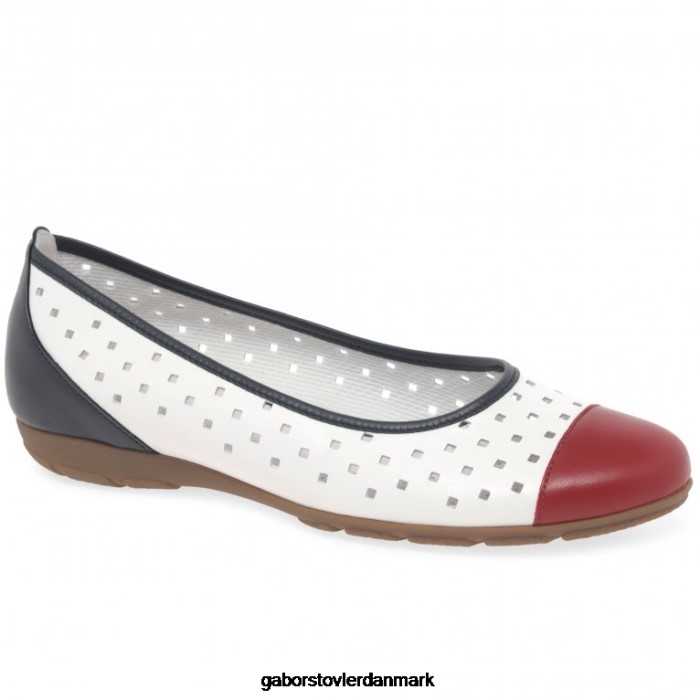 Gabor Kvinder fritidssko med flæseudstansede detaljer 4T2H679 fodtøj marine kombi
