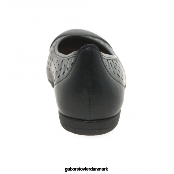 Gabor Kvinder fritidssko med flæseudstansede detaljer 4T2H680 fodtøj sort