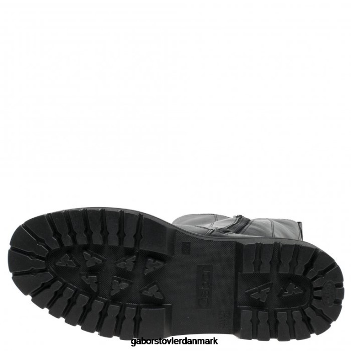 Gabor Kvinder gaby kalvlange støvler 4T2H6259 fodtøj sort/hvid søm