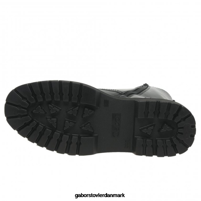 Gabor Kvinder genua militærstøvler 4T2H6232 fodtøj sort/hvid søm