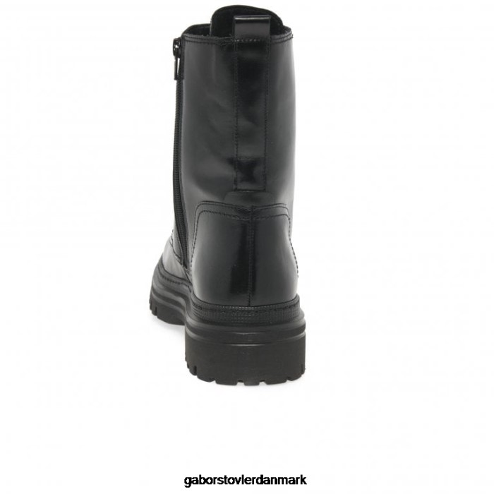 Gabor Kvinder genua militærstøvler 4T2H6234 fodtøj sort
