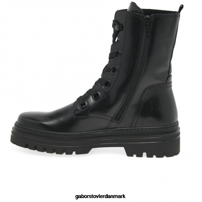 Gabor Kvinder genua militærstøvler 4T2H6234 fodtøj sort