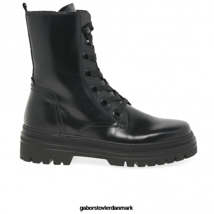 Gabor Kvinder genua militærstøvler 4T2H6234 fodtøj sort