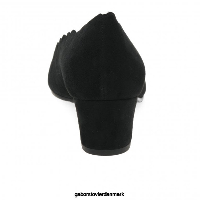 Gabor Kvinder gigi banesko 4T2H645 fodtøj sort ruskind