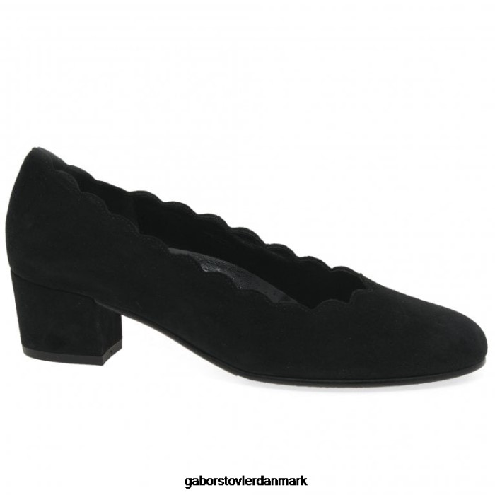 Gabor Kvinder gigi banesko 4T2H645 fodtøj sort ruskind