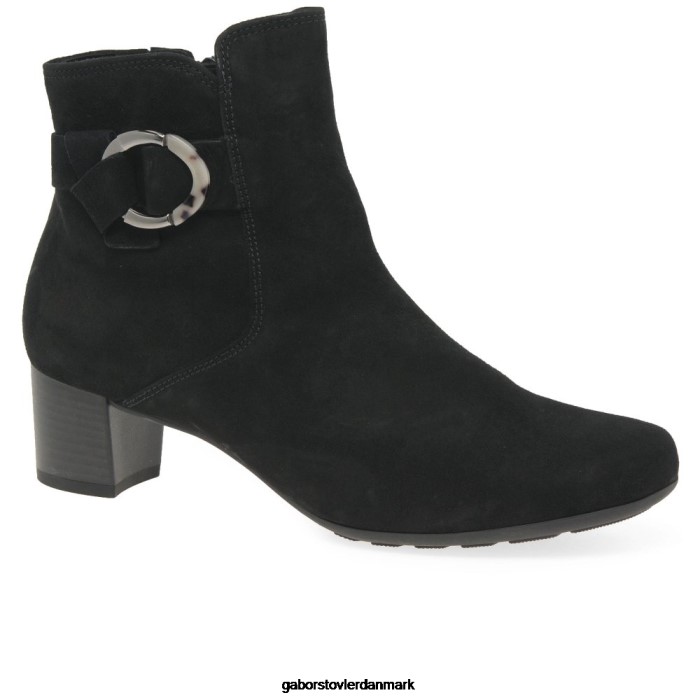 Gabor Kvinder hamp ankelstøvler 4T2H6202 fodtøj sort ruskind