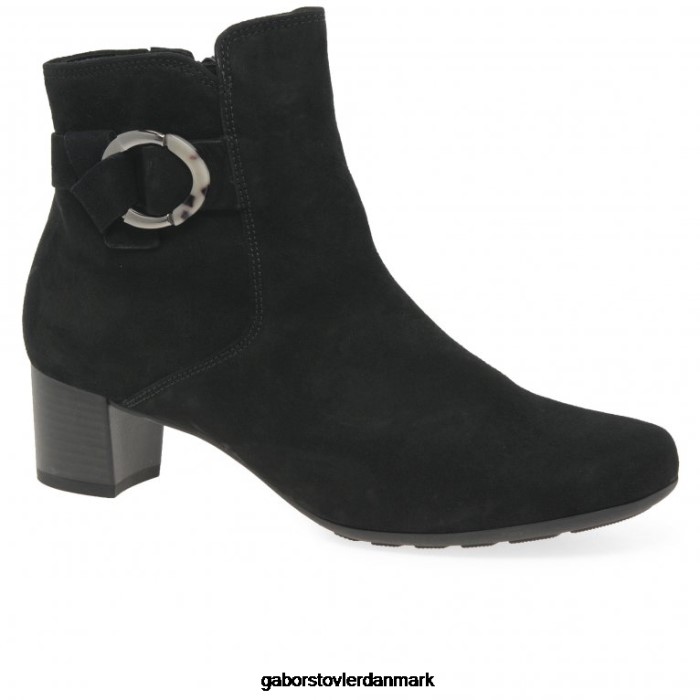 Gabor Kvinder hamp ankelstøvler 4T2H6202 fodtøj sort ruskind