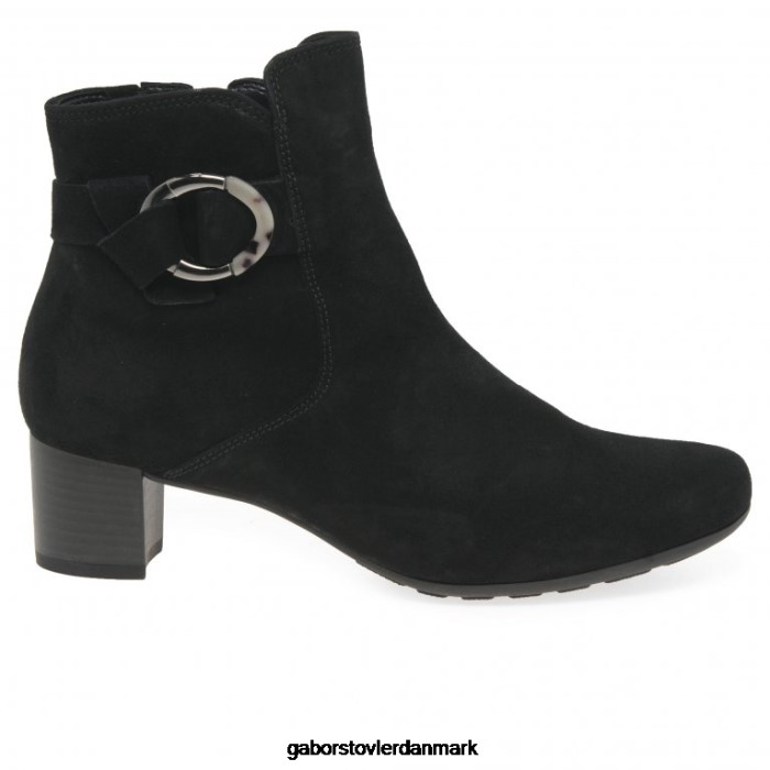 Gabor Kvinder hamp ankelstøvler 4T2H6202 fodtøj sort ruskind