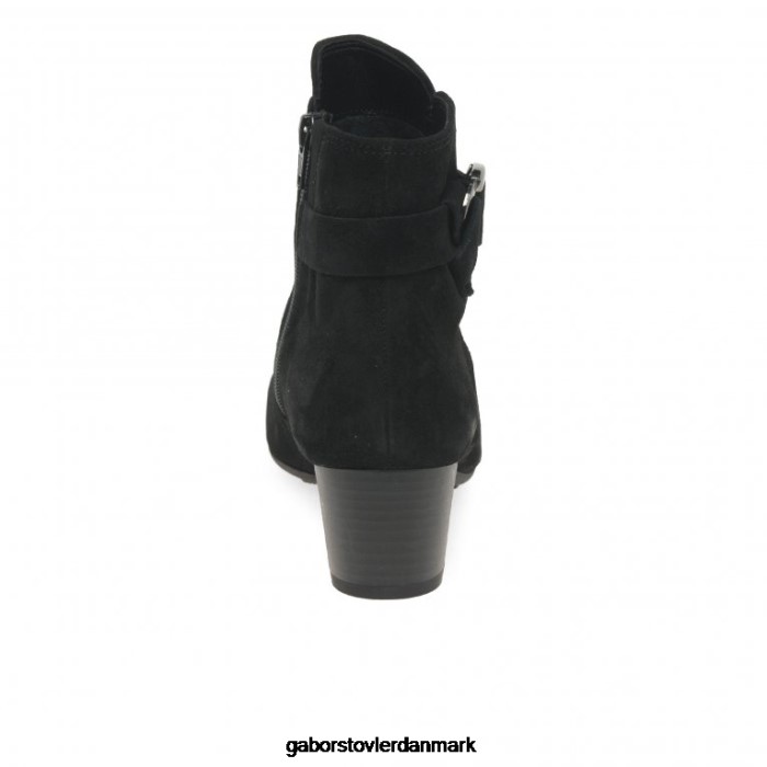 Gabor Kvinder hamp ankelstøvler 4T2H6202 fodtøj sort ruskind