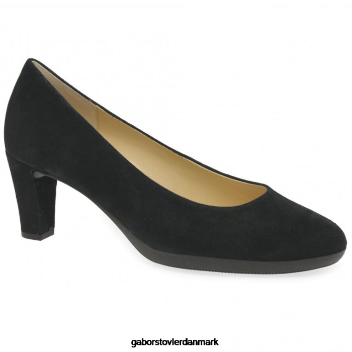 Gabor Kvinder kasi banesko 4T2H672 fodtøj sort ruskind