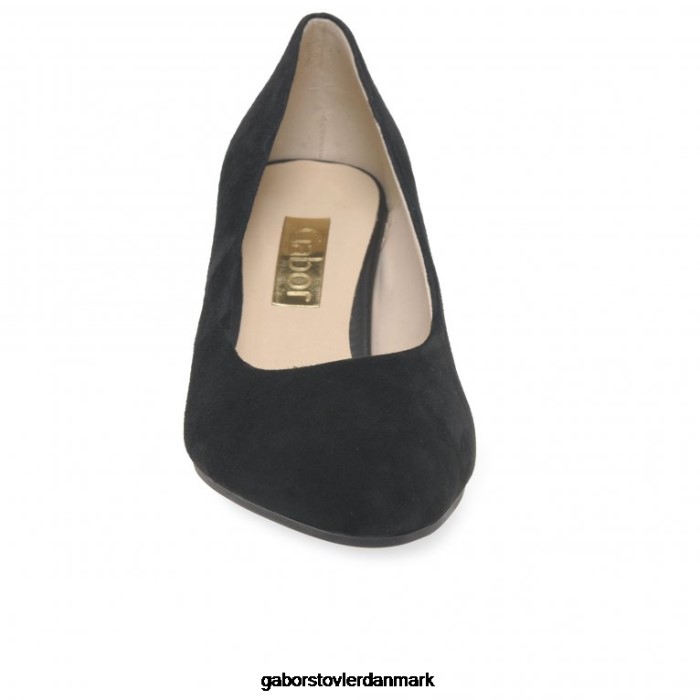 Gabor Kvinder kayo domstol sko 4T2H667 fodtøj sort ruskind