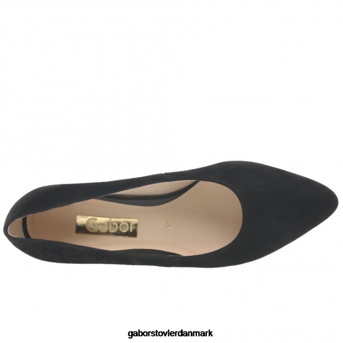 Gabor Kvinder kayo domstol sko 4T2H667 fodtøj sort ruskind