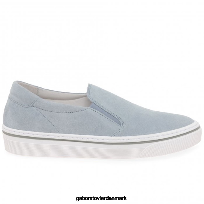 Gabor Kvinder kompas slip på fritidssko 4T2H6326 fodtøj himmel ruskind